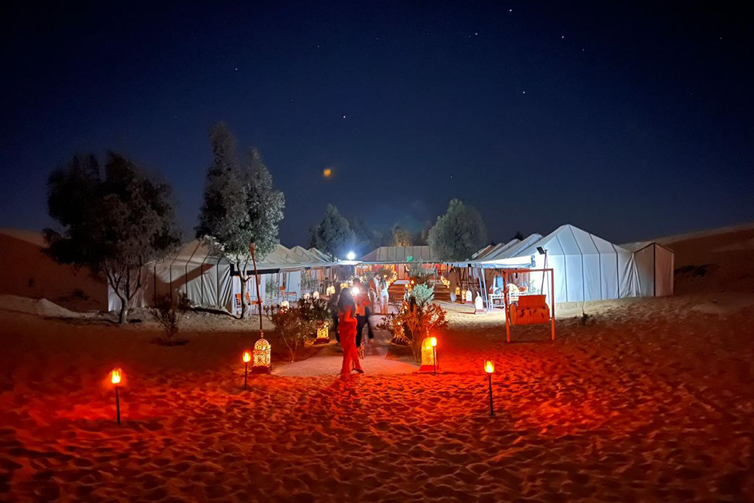 Watch the sun dip below the dunes as you begin your New Year’s adventure.